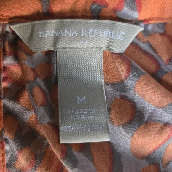 BANANA REPUBLIC Vibrant Orange Animal Print Women's Tank Top. Size M - Picture 6 of 11